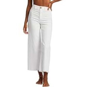 Billabong Crisp White Free Fall Stretch Crop Wide Leg Jeans